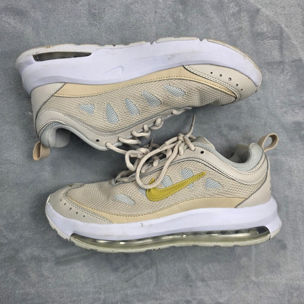 Nike Air Max AP Womens 7.5 Sail White Gold CU4870-110 Low Top Sneakers
